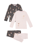 2pk Pure Cotton Ballerina Pyjama Sets (1-7 Yrs)