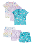 3pk Pure Cotton Printed Short Pyjama Sets (12 Mths - 7 Yrs)