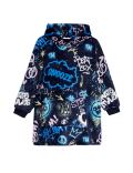 Fleece Graffiti Oversized Hoodie (7-16 Yrs)