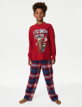 Pure Cotton Up to Snow Good Checked Pyjamas (6-16 Yrs)