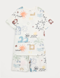 Pure Cotton Printed Short Pyjamas (1-10 Yrs)