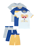 3pk Pure Cotton Print Short Pyjama Sets (6-13 Yrs)
