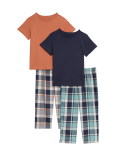 2pk Pure Cotton Pyjama Sets (3-16 Yrs)
