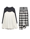 2pk Pure Cotton Checked Pyjama Sets (6-16 Yrs)