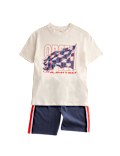 Cotton Rich Racing Graphic Shortie Pyjamas (1-16 Yrs)