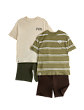 2 Pack Pure Cotton Nature Pyjama Sets (6-16 Yrs)