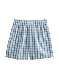 Pure Cotton Checked Pyjama Shorts (6-16 Yrs)