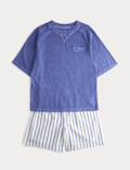 Graphic Striped Short Pyjamas (6-16 Yrs)