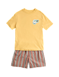 Graphic Striped Short Pyjamas (6-16 Yrs)