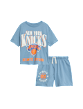 KIDS COTTON MIX NBA KNICKS TM PJ 3-16YRS