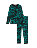 Cotton Rich Gaming Print Pyjamas (7-14 Yrs)