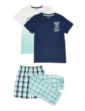2 Pack Cotton Dip Dye Pyjama Sets (6-16 Yrs)