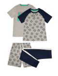 2 Pack Football Print Pyjama Sets