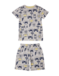 Cotton Gaming Short Pyjama Set (7 - 16 Yrs)