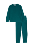 Cotton Blend Waffle Pyjamas (6-16 Yrs)