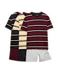 3 Pack Striped Short Pyjama Sets (6-16 Yrs)