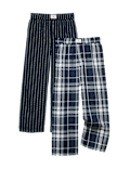 2 Pack Pure Cotton Woven Pyjama Bottoms (6-16 Yrs)