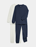 2 Pack Pure Cotton Lounge Pyjama Sets (6-16 Yrs)