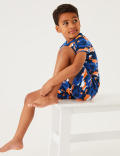 Cotton Camouflage Print Short Pyjamas (7-13 Yrs)