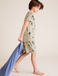 2pk Pure Cotton Skateboard Pyjama Sets