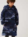 Fleece Camouflage Oversized Hoodie