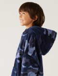 Fleece Camouflage Oversized Hoodie
