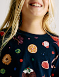 Pure Cotton Family Christmas Food Pyjamas (1-16 Yrs)