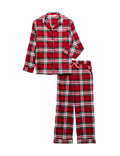 Pure Cotton Family Christmas Checked Pyjamas (1-16 Yrs)