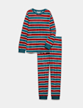 Fleece Striped Pyjama Set (1-16 Yrs)