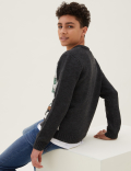 Knitted Christmas Dinosaur Jumper (6-16 Yrs)