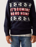 Pure Cotton Football Christmas Jumper