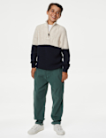 Pure Cotton Waffle Zip Jumper (6-16 Yrs)