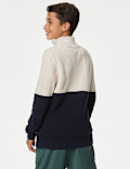 Pure Cotton Waffle Zip Jumper (6-16 Yrs)