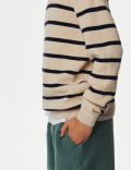 Pure Cotton Striped Knitted Jumper (6-16 Yrs)