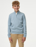 Half Zip Knitted Jumper (6-16 Yrs)