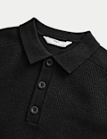 Cotton Blend Polo Jumper (6-16 Yrs)