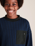 Pure Cotton Striped Sweatshirt (6-16 Yrs)