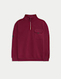 Cotton Rich Funnel Neck Half Zip Sweatshirt (6-16 Yrs)