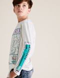 Cotton Rich Explorer Slogan Top (6-16 Yrs)