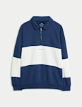Cotton Rich Colour Block Rugby Top (6-16 Yrs)