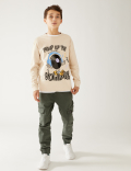 Pure Cotton Music Print Top (6-16 Yrs)