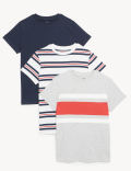 3pk Cotton Rich Assorted T-Shirts (6-16 Yrs)