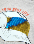 Reversible Sequin Slogan T-Shirt (6-16 Years)