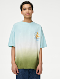 Pure Cotton Ombre Slogan T-shirt (2-16 Yrs)