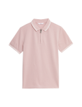 Pure Cotton Half Zip Polo Shirt (6-16 Yrs)