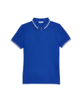 Pure Cotton Half Zip Polo Shirt (6-16 Yrs)