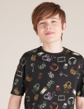 3pk Pure Cotton Graphic T-shirts (6-16 Yrs)