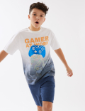 Sequin Gamer T-Shirt with Cotton (6-16 Yrs)