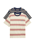 2 Pack Pure Cotton Striped T-Shirts (6-16 Yrs)