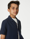 2pc Pure Cotton Shirt & T-Shirt Set (6-16 Yrs)